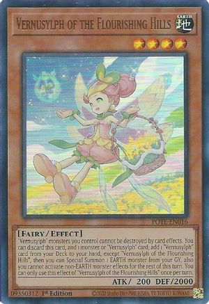 Vernusylph of the Flourishing Hills (POTE-EN016) - Power of the Elements 1st Edition Power of the Elements Yugioh Single  Squirtle Squad Card Shop.