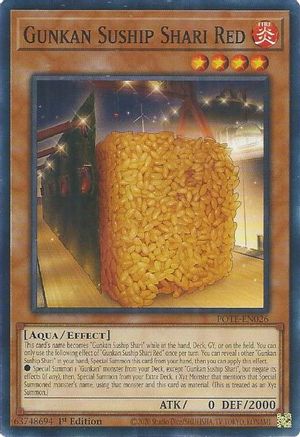 Gunkan Suship Shari Red (POTE-EN026) - Power of the Elements 1st Edition Power of the Elements Yugioh Single  Squirtle Squad Card Shop.