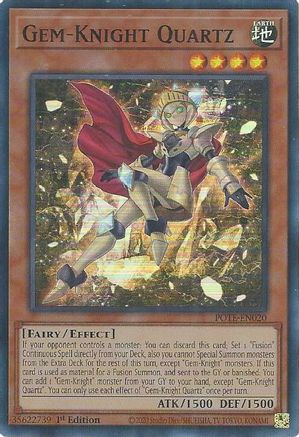 Gem-Knight Quartz (POTE-EN020) - Power of the Elements 1st Edition Power of the Elements Yugioh Single  Squirtle Squad Card Shop.