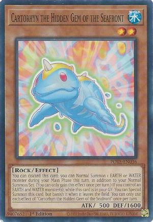 Cartorhyn the Hidden Gem of the Seafront (POTE-EN036) - Power of the Elements 1st Edition Power of the Elements Yugioh Single  Squirtle Squad Card Shop.