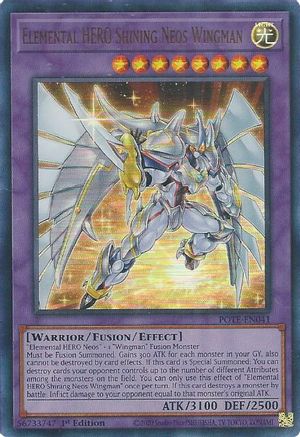 Elemental HERO Shining Neos Wingman (POTE-EN041) - Power of the Elements Unlimited Power of the Elements Yugioh Single  Squirtle Squad Card Shop.
