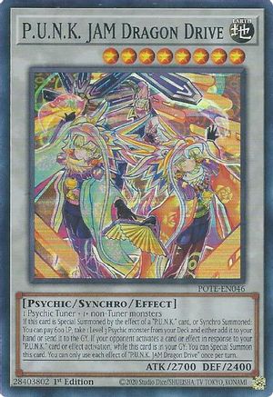 P.U.N.K. JAM Dragon Drive (POTE-EN046) - Power of the Elements 1st Edition Power of the Elements Yugioh Single  Squirtle Squad Card Shop.