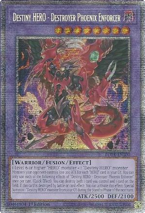 Destiny HERO - Destroyer Phoenix Enforcer (Starlight Rare) (POTE-EN100) - Power of the Elements 1st Edition Power of the Elements Yugioh Single  Squirtle Squad Card Shop.