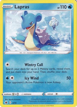 Lapras 006/15  McDonalds Promos 2022 - Promo McDonald's Promos 2022 Pokemon Single  Squirtle Squad Card Shop.