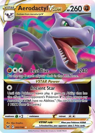 Aerodactyl VSTAR 093  - Holofoil SWSH11 Lost Origin - Ultra Rare SWSH11: Lost Origin Pokemon Single  Squirtle Squad Card Shop.