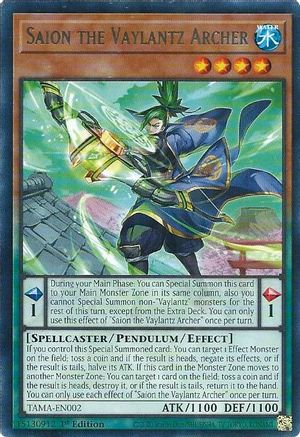 Saion the Vaylantz Archer (TAMA-EN002) - Tactical Masters 1st Edition Tactical Masters Yugioh Single  Squirtle Squad Card Shop.