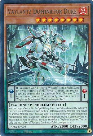 Vaylantz Dominator Duke (TAMA-EN008) - Tactical Masters 1st Edition Tactical Masters Yugioh Single  Squirtle Squad Card Shop.
