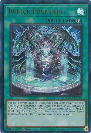 Runick Fountain (TAMA-EN027) - Tactical Masters 1st Edition Tactical Masters Yugioh Single  Squirtle Squad Card Shop.