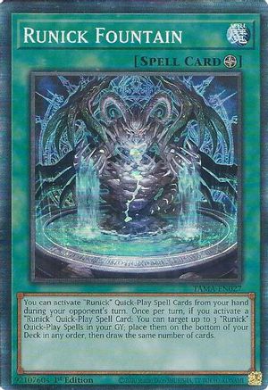 Runick Fountain (CR) (TAMA-EN027) - Tactical Masters 1st Edition Tactical Masters Yugioh Single  Squirtle Squad Card Shop.