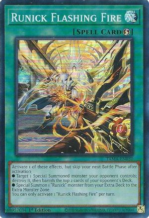 Runick Flashing Fire (TAMA-EN030) - Tactical Masters 1st Edition Tactical Masters Yugioh Single  Squirtle Squad Card Shop.