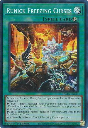 Runick Freezing Curses (TAMA-EN033) - Tactical Masters 1st Edition Tactical Masters Yugioh Single  Squirtle Squad Card Shop.