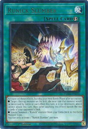 Runick Slumber (TAMA-EN034) - Tactical Masters 1st Edition Tactical Masters Yugioh Single  Squirtle Squad Card Shop.