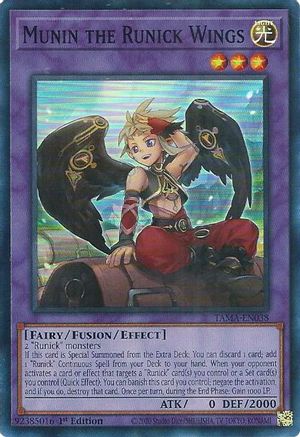 Munin the Runick Wings (TAMA-EN038) - Tactical Masters 1st Edition Tactical Masters Yugioh Single  Squirtle Squad Card Shop.