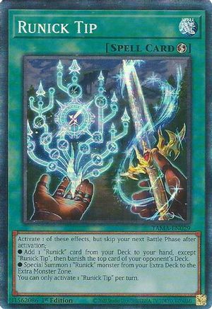 Runick Tip (CR) (TAMA-EN029) - Tactical Masters 1st Edition Tactical Masters Yugioh Single  Squirtle Squad Card Shop.