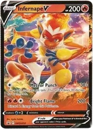 Infernape V SWSH252  - Holofoil SWSH Sword & Shield Promo Cards - Promo SWSH: Sword & Shield Promo Cards Pokemon Single  Squirtle Squad Card Shop.