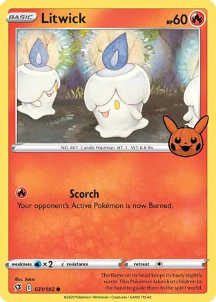 Litwick 031  Trick or Trade BOOster Bundle - Promo Trick or Trade BOOster Bundle Pokemon Single  Squirtle Squad Card Shop.