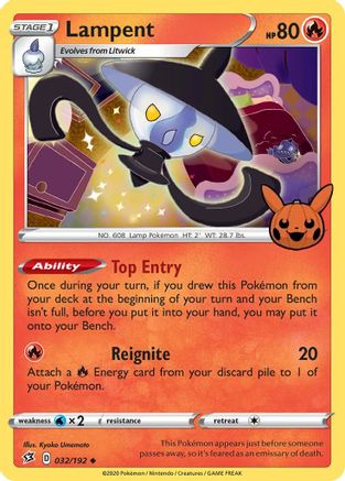 Lampent 032  Trick or Trade BOOster Bundle - Promo Trick or Trade BOOster Bundle Pokemon Single  Squirtle Squad Card Shop.