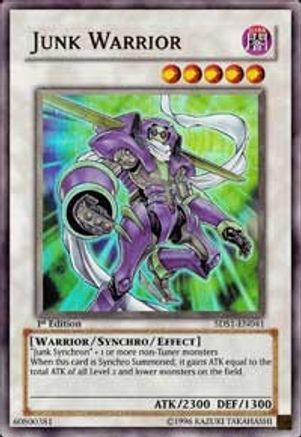 Junk Warrior (UR) (5DS1-EN041) - 5D's 2008 Starter Deck Unlimited 5D's 2008 Starter Deck Yugioh Single  Squirtle Squad Card Shop.