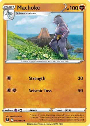 Machoke 087  - Reverse Holofoil SWSH11 Lost Origin - Uncommon SWSH11: Lost Origin Pokemon Single  Squirtle Squad Card Shop.