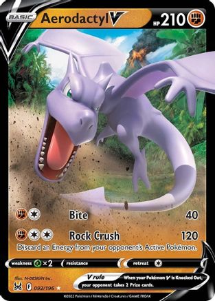Aerodactyl V 092/196 – Lost Origin – Holofoil Ultra Rare