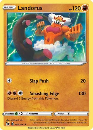 Landorus 105  - Reverse Holofoil SWSH11 Lost Origin - Rare SWSH11: Lost Origin Pokemon Single  Squirtle Squad Card Shop.
