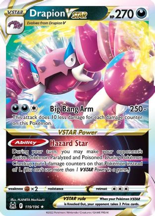 Drapion VSTAR 119/196 - Holofoil Lost Origin Ultra Rare - Pokémon TCG Card
