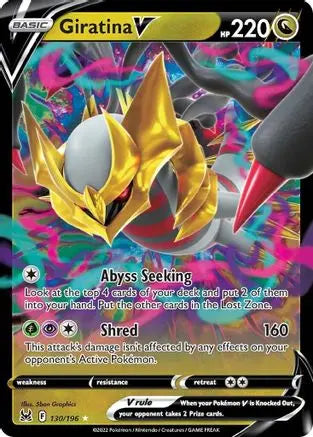 Giratina V 130/196 – Lost Origin – Holo SWSH11: Lost Origin Pokemon Single  Squirtle Squad Card Shop.