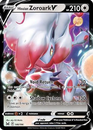 Hisuian Zoroark V 146/196 – Lost Origin – Holofoil Ultra Rare
