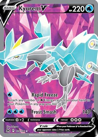 Kyurem V 174/196 - Full Art Holofoil Lost Origin Ultra Rare - Pokémon TCG Card