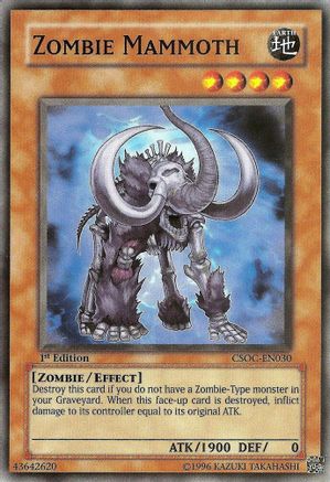 Zombie Mammoth (CSOC-EN030) - Crossroads of Chaos 1st Edition Crossroads of Chaos Yugioh Single  Squirtle Squad Card Shop.