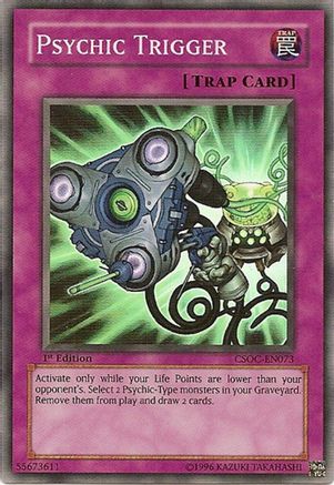 Psychic Trigger (CSOC-EN073) - Crossroads of Chaos 1st Edition Crossroads of Chaos Yugioh Single  Squirtle Squad Card Shop.