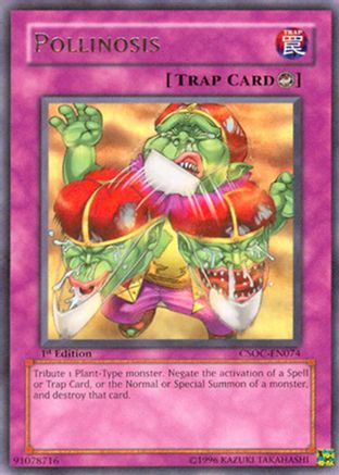 Pollinosis (CSOC-EN074) - Crossroads of Chaos Unlimited Crossroads of Chaos Yugioh Single  Squirtle Squad Card Shop.