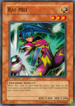 Rai-Mei (CSOC-EN085) - Crossroads of Chaos 1st Edition Crossroads of Chaos Yugioh Single  Squirtle Squad Card Shop.