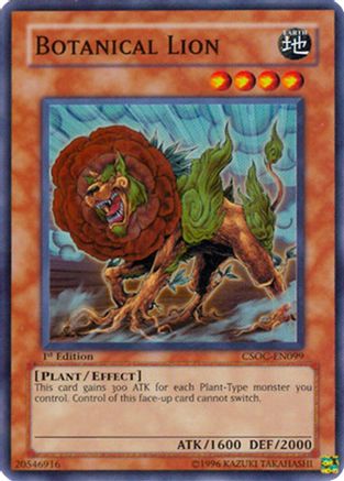 Botanical Lion (CSOC-EN099) - Crossroads of Chaos Unlimited Crossroads of Chaos Yugioh Single  Squirtle Squad Card Shop.