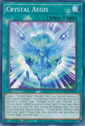 Crystal Aegis (SDCB-EN017) - Structure Deck: Legend of the Crystal Beasts 1st Edition Structure Deck: Legend of the Crystal Beasts Yugioh Single  Squirtle Squad Card Shop.