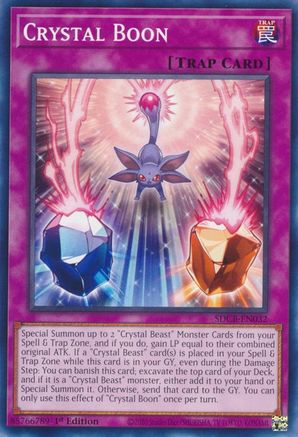 Crystal Boon (SDCB-EN032) - Structure Deck: Legend of the Crystal Beasts 1st Edition Structure Deck: Legend of the Crystal Beasts Yugioh Single  Squirtle Squad Card Shop.