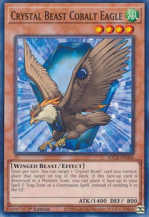 Crystal Beast Cobalt Eagle (SDCB-EN006) - Structure Deck: Legend of the Crystal Beasts 1st Edition Structure Deck: Legend of the Crystal Beasts Yugioh Single  Squirtle Squad Card Shop.