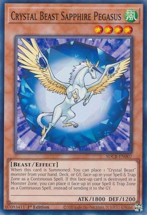 Crystal Beast Sapphire Pegasus (SDCB-EN007) - Structure Deck: Legend of the Crystal Beasts 1st Edition Structure Deck: Legend of the Crystal Beasts Yugioh Single  Squirtle Squad Card Shop.