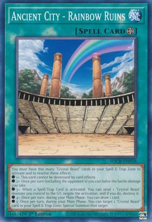 Ancient City - Rainbow Ruins (SDCB-EN018) - Structure Deck: Legend of the Crystal Beasts 1st Edition Structure Deck: Legend of the Crystal Beasts Yugioh Single  Squirtle Squad Card Shop.