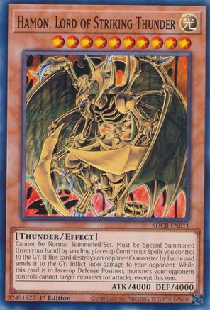 Hamon, Lord of Striking Thunder (SDCB-EN011) - Structure Deck: Legend of the Crystal Beasts 1st Edition Structure Deck: Legend of the Crystal Beasts Yugioh Single  Squirtle Squad Card Shop.