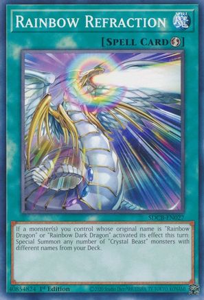 Rainbow Refraction (SDCB-EN027) - Structure Deck: Legend of the Crystal Beasts 1st Edition Structure Deck: Legend of the Crystal Beasts Yugioh Single  Squirtle Squad Card Shop.