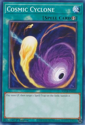 Cosmic Cyclone (SDCB-EN031) - Structure Deck: Legend of the Crystal Beasts 1st Edition Structure Deck: Legend of the Crystal Beasts Yugioh Single  Squirtle Squad Card Shop.