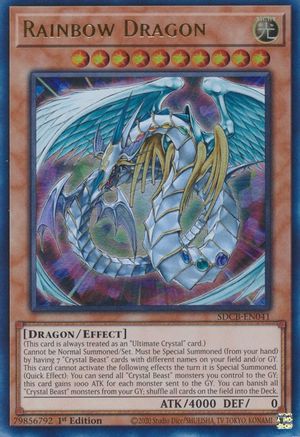 Rainbow Dragon (SDCB-EN041) - Structure Deck: Legend of the Crystal Beasts 1st Edition Structure Deck: Legend of the Crystal Beasts Yugioh Single  Squirtle Squad Card Shop.