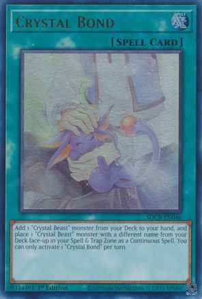 Crystal Bond (SDCB-EN046) - Structure Deck: Legend of the Crystal Beasts 1st Edition Structure Deck: Legend of the Crystal Beasts Yugioh Single  Squirtle Squad Card Shop.