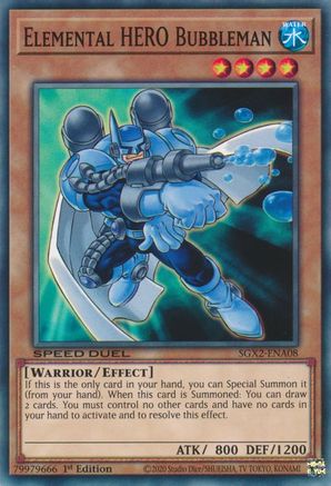 Elemental HERO Bubbleman (SGX2-ENA08) - Speed Duel GX: Midterm Paradox 1st Edition Speed Duel GX: Midterm Paradox Yugioh Single  Squirtle Squad Card Shop.