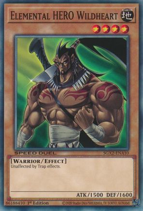 Elemental HERO Wildheart (SGX2-ENA10) - Speed Duel GX: Midterm Paradox 1st Edition Speed Duel GX: Midterm Paradox Yugioh Single  Squirtle Squad Card Shop.
