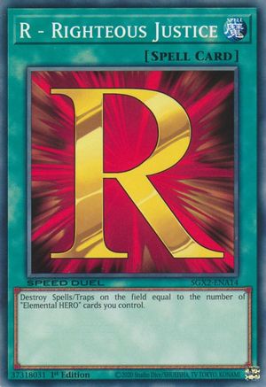 R - Righteous Justice (SGX2-ENA14) - Speed Duel GX: Midterm Paradox 1st Edition Speed Duel GX: Midterm Paradox Yugioh Single  Squirtle Squad Card Shop.