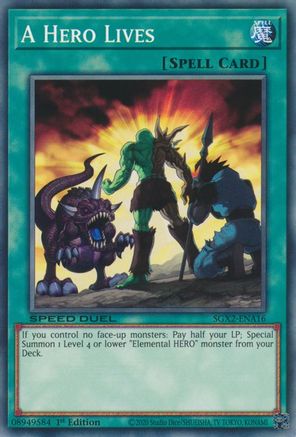A Hero Lives (SGX2-ENA16) - Speed Duel GX: Midterm Paradox 1st Edition Speed Duel GX: Midterm Paradox Yugioh Single  Squirtle Squad Card Shop.