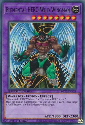 Elemental HERO Wild Wingman (SGX2-ENA23) - Speed Duel GX: Midterm Paradox 1st Edition Speed Duel GX: Midterm Paradox Yugioh Single  Squirtle Squad Card Shop.