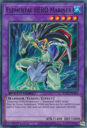 Elemental HERO Mariner (SGX2-ENA24) - Speed Duel GX: Midterm Paradox 1st Edition Speed Duel GX: Midterm Paradox Yugioh Single  Squirtle Squad Card Shop.